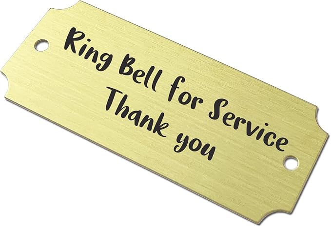 Size: 2.5" W x 1" H, Personalized, Custom Engraved, Brushed Gold Solid Brass - Image 2