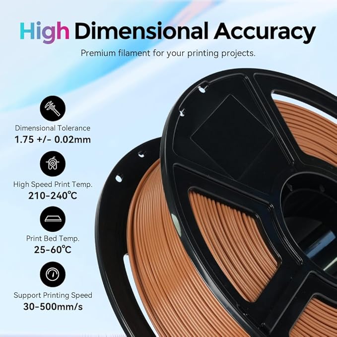 FLASHFORGE Rapid PLA Filament 1.75mm, High Flow Speedy 3D Printer Filament - Image 5