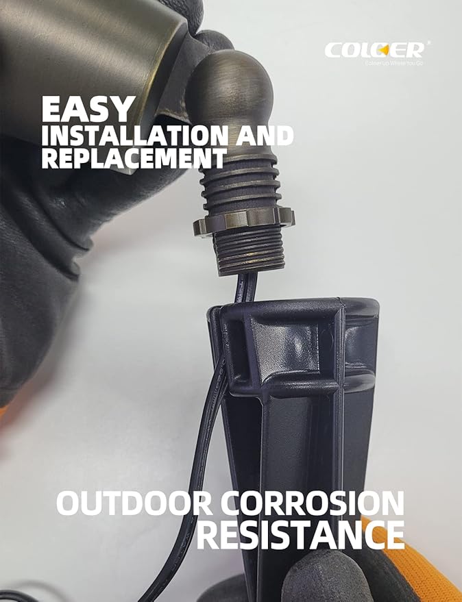 COLOER Landscape Lights 8 Inch In-Ground Stake Spikes Replacement 1/2" NPS - Image 4