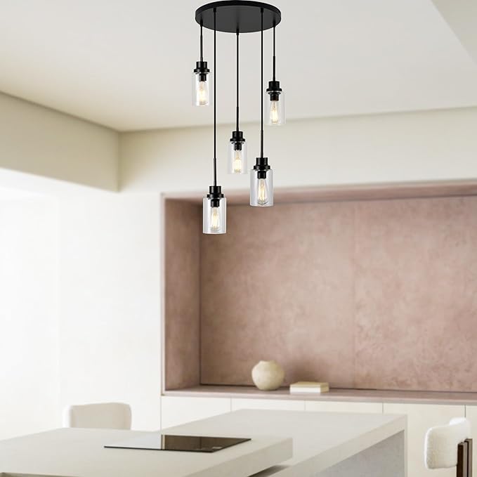 5-Light Kitchen Island Dimmable Pendant Lights - Image 9