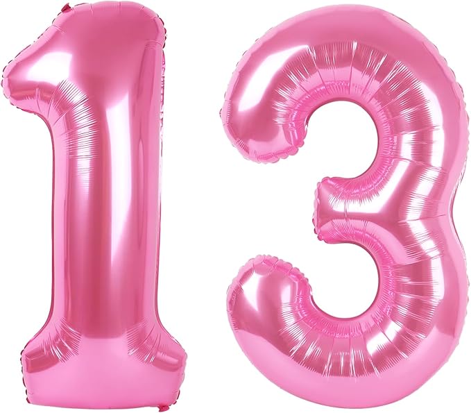 number pink 13 balloon by Upgesy