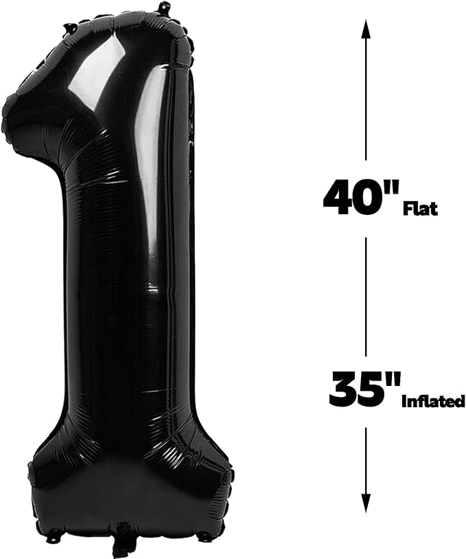 Black Number 100 Balloon - Image 2