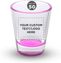 Custom Shot Glasses 1.75 oz. Set of 50, Personalized Bulk Pack by DISCOUNTPROMOS