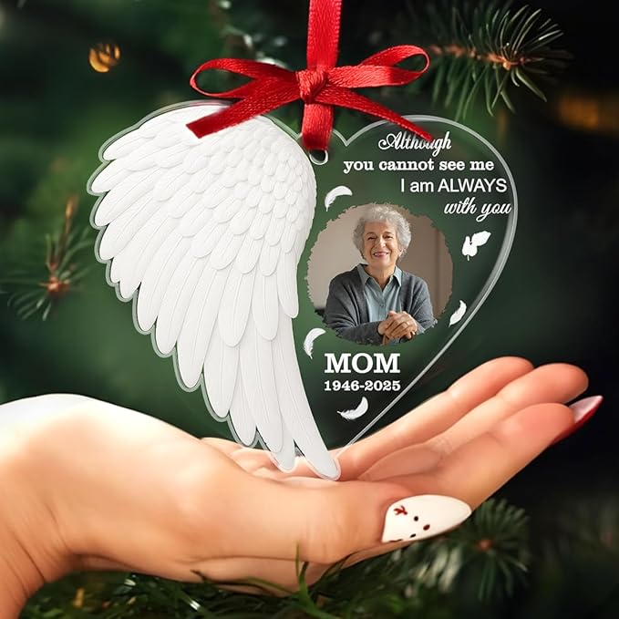 Personalized Memorial Glass Ornament 2025 – I Am Always - Image 6