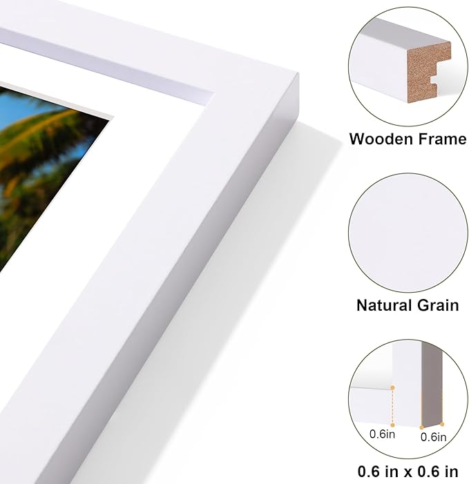 Vittanly 11x14 Collage Picture Frame, Displays 5Pcs 4x6 Pictures - Image 9