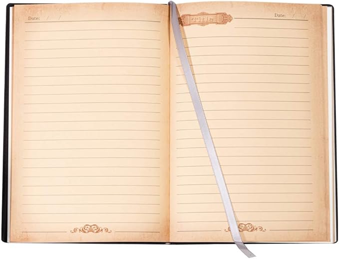 molshine A5 Embossed Journals Vintage Notebook, Retro Leather Bronze Diary - Image 4