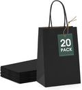 GSSUSA Kraft Paper Gift Bags 5.25x3.75x8'' 20 Pcs, Bulk Kraft Gift Bag by GSSUSA