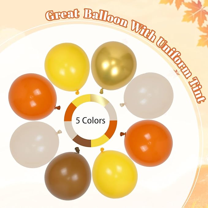 60pcs Fall Balloons Thanksgiving Balloons 12inch - Image 4