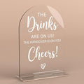 Acrylic Wedding Sign, Bridal Shower Decorations, The Drinks Sign by KongMoTree
