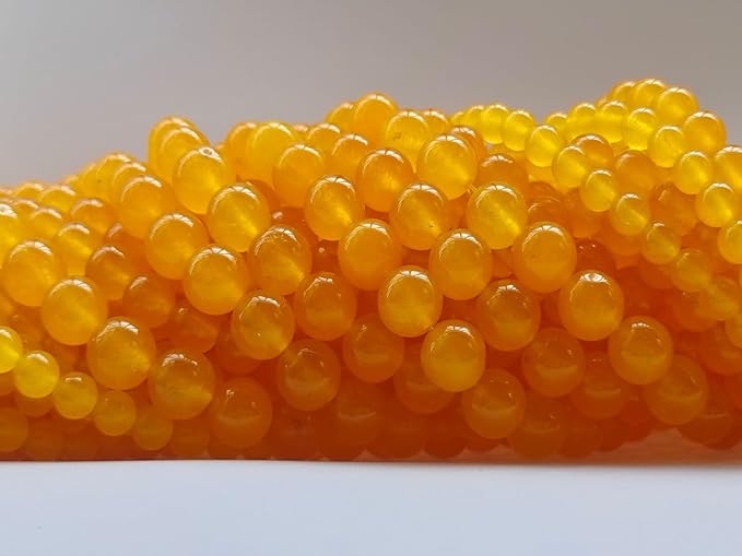 Stone Beads 10mm 60pcs Yellow Chalcedony Beads Round Loose Gemstones Beads - Image 3