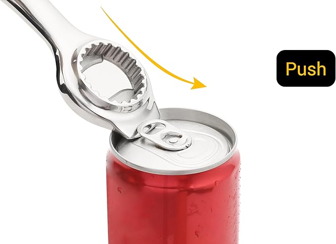Midnight Open All-in-One Bottle and Can Opener, Ergonomic Design, Stainless - Image 8