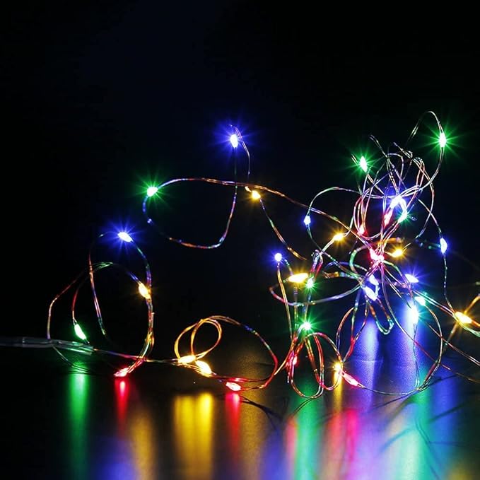 CYLAPEX 12 Pack Multicolor Fairy Lights String Battery Operated Fairy Lights - Image 3