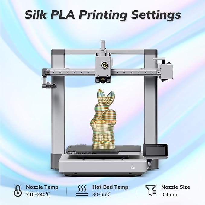 AMOLEN Silk PLA 3D Printer Filament Bundle, Shiny Multicolor Rainbow Pack - Image 7