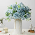 LESING Artificial Peony with Vase Silk Flowers Bouquets Fake Hydrangea Bulks by LESING