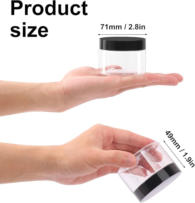 80 Packs 4 OZ Transparent Plastic Jars - Image 2