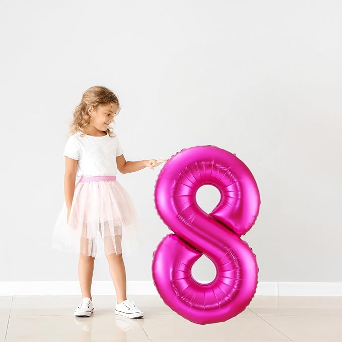 Hot Pink 1 Balloon, 40 Inch Number 1 Balloon, 1st Birthday Balloon Decorations - Image 6