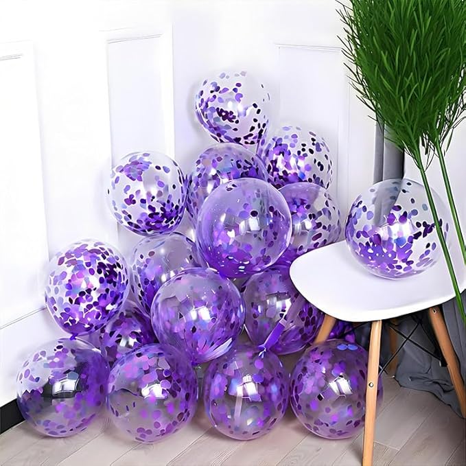 Purple Metallic Foil Confetti - 60g Shimmer Round Table Confetti - Image 3