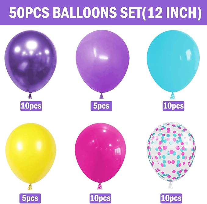 Pink Blue Purple Balloons - Image 2