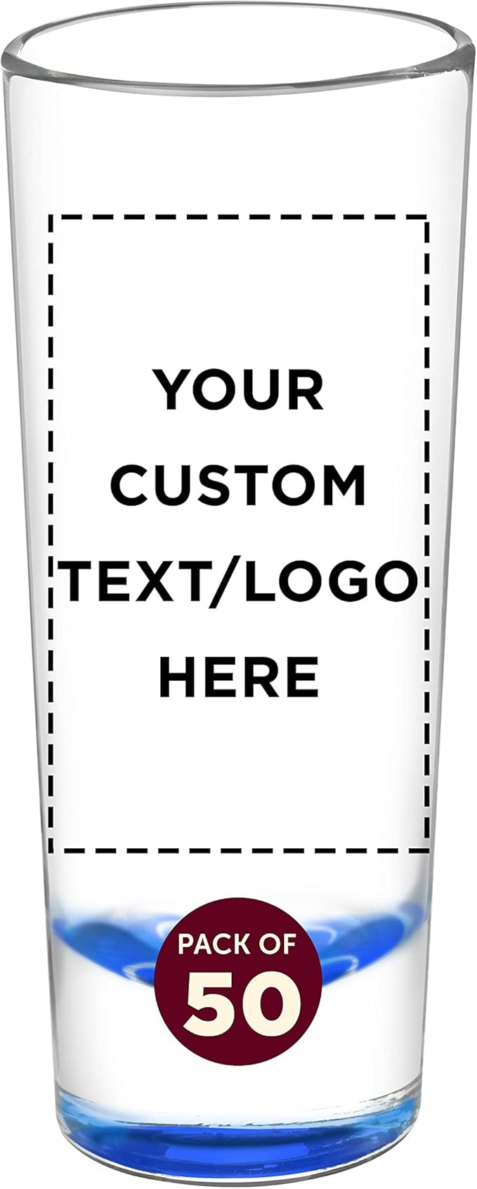 Custom Cordial Shooter Shot Glasses 2 oz. Set of 50, Personalized Bulk Pack by DISCOUNTPROMOS