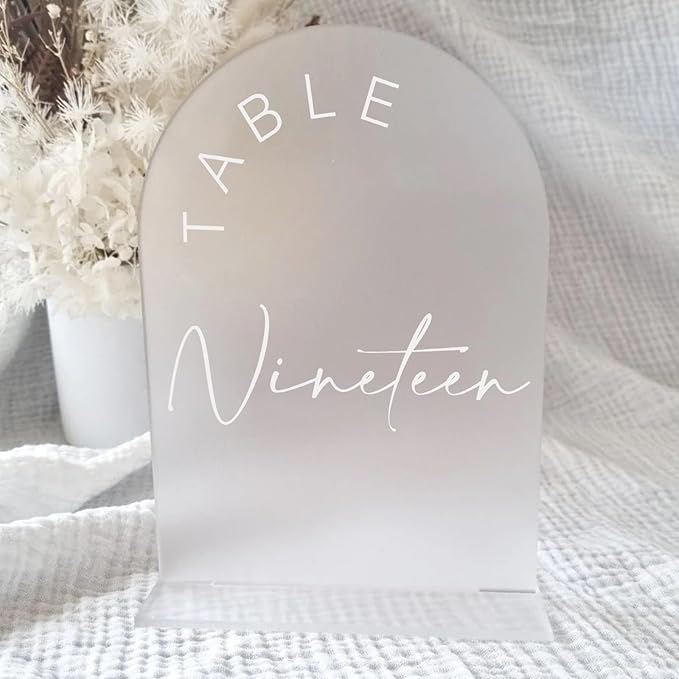 JINMURY Frosted Arch Wedding Table Numbers 1-30 - Image 4