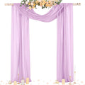 Socomi Lilac Purple Wedding Arch Draping Fabric 29" x 20Ft 4 Panels Sheer by Socomi