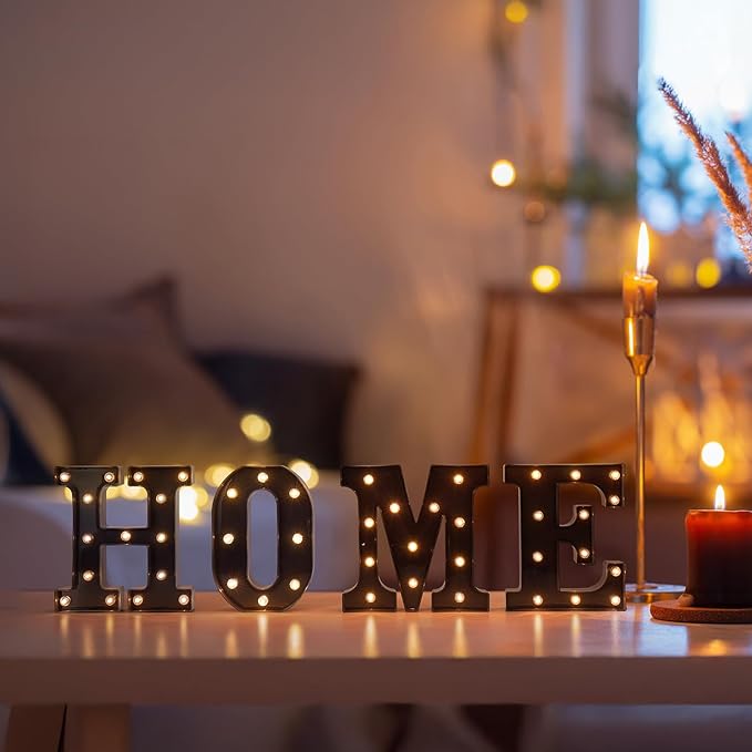 Foaky Black LED Letter Lights for Room Decor - Image 4