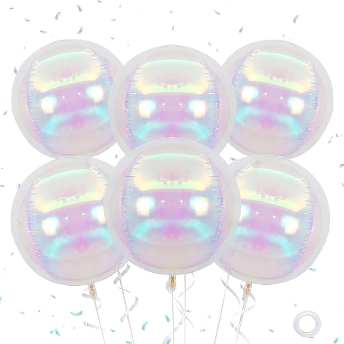 Giant 4D Foil Balloons, 22 Inch Big Round Foil Balloon by Saxuxu