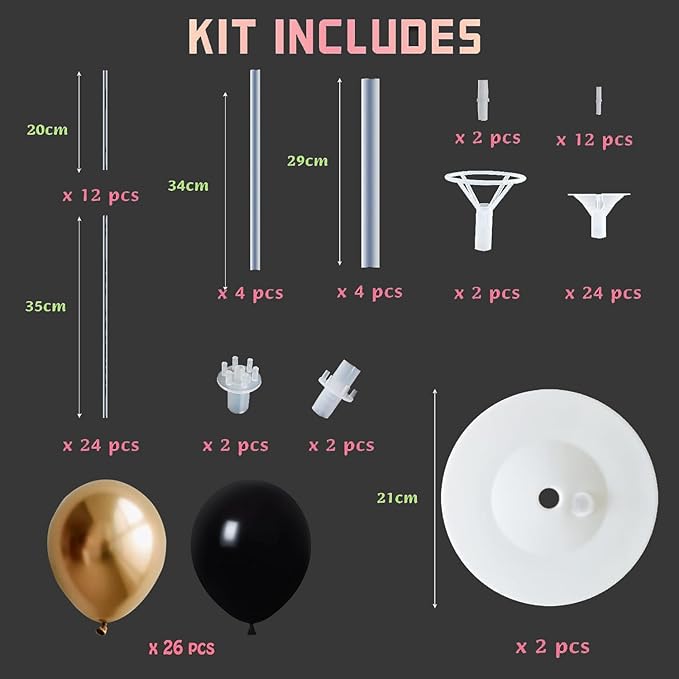 Balloon Column Kit for Floor- Balloon Stand kit set of 2, - Image 2