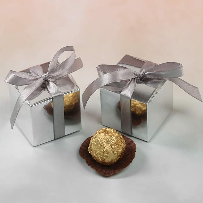 COTOPHER 100pcs Small Gift Boxes, Favor Boxes 2x2x2 inches Paper Gift Boxes - Image 4