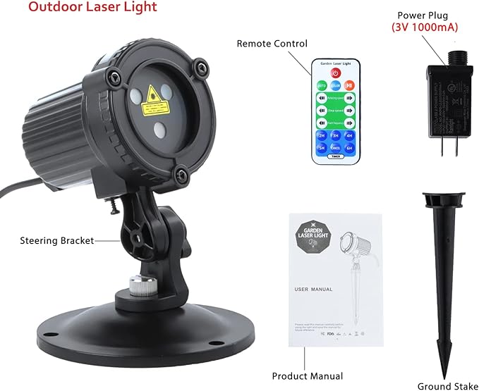 Outdoor Laser Christmas Projector Lights 18 Pattern Decorative Laser Projector - Image 9