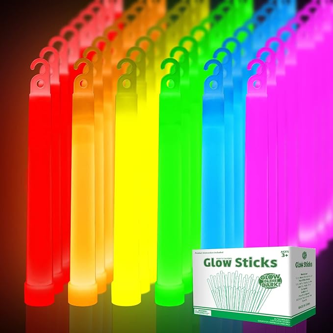 48 Ultra Bright Large Glow Sticks by OMNISAFE