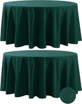 Fokitut 2 Pack Waterproof Round Tablecloth, 132 Inch, Stain Resistant and by BalsaCircle