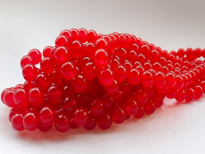 Stone Beads 8mm 100pcs Red Chalcedony Beads Round Loose Gemstones Beads - Image 4