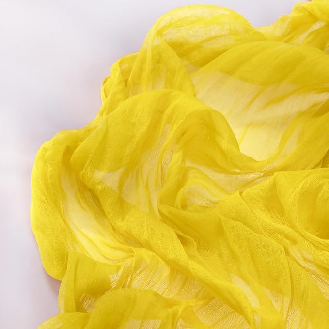 Lemon Yellow Cheesecloth Table Runner 10 Pack Fall Table Runners Boho Gauze 120 - Image 3