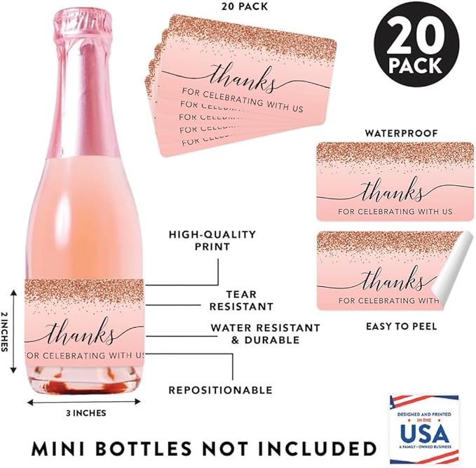 Andaz Press 20-Pack Mini Wine Labels - Image 2
