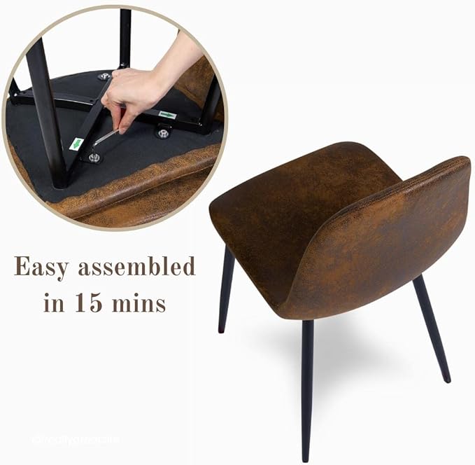 Homy Casa Mid Century Modern Dining Chairs Set - Image 7