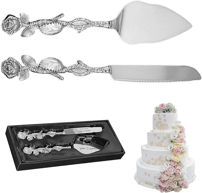 Personalized Wedding Cake Knife and Server Set, Custom Name/Date Cake Cutting by HICUSXCustomizedwithCare