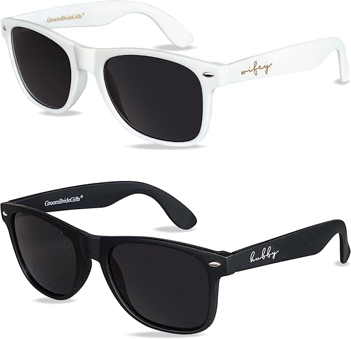 Bride and Groom Polarized Sunglasses by GroomBrideGifts