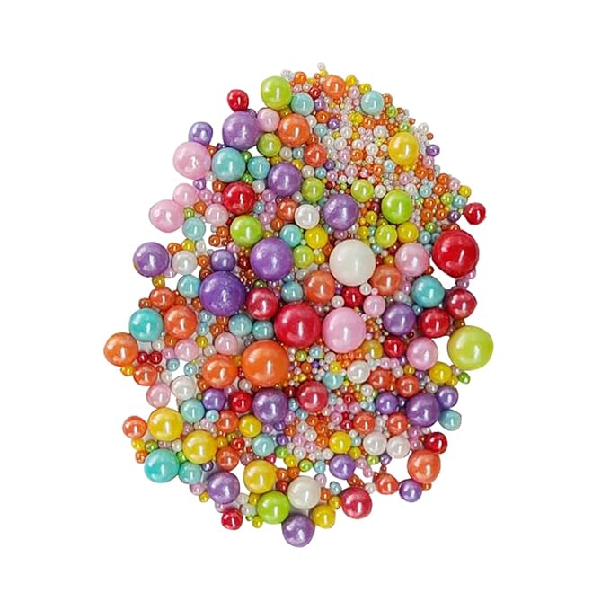 Edible Multicolor Sugar Pearls Candy Sprinkles 120G/ 4.23Ounce Baking Cake - Image 4