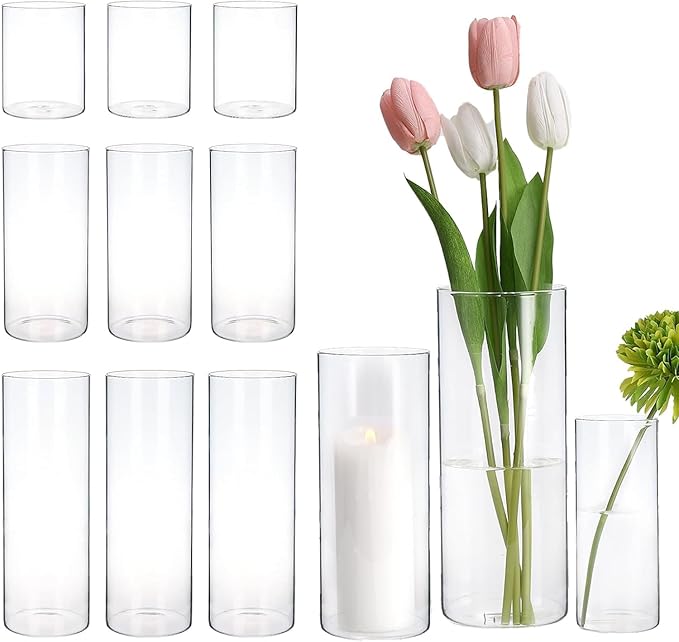 PHOSPHOR 9 PCS Glass Candle Holders by PHOSPHOR