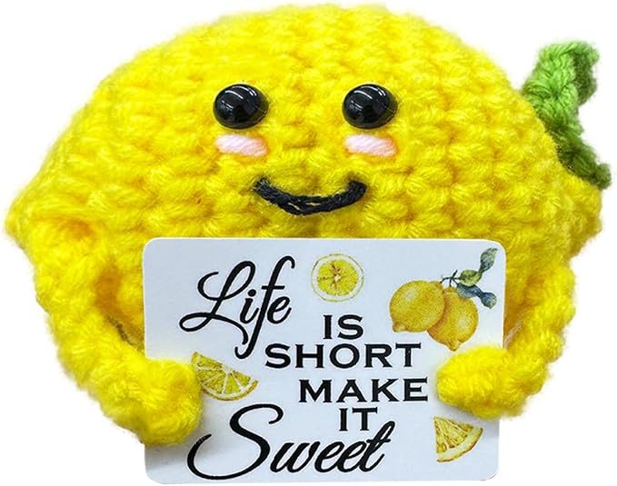 Emotional Support Crochet Lemon, Lovely Gift by Unknown