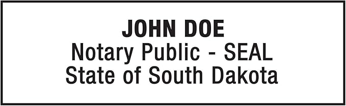 MaxMark Notary Stamp for State of South Dakota- Self Inking Stamp - Image 2