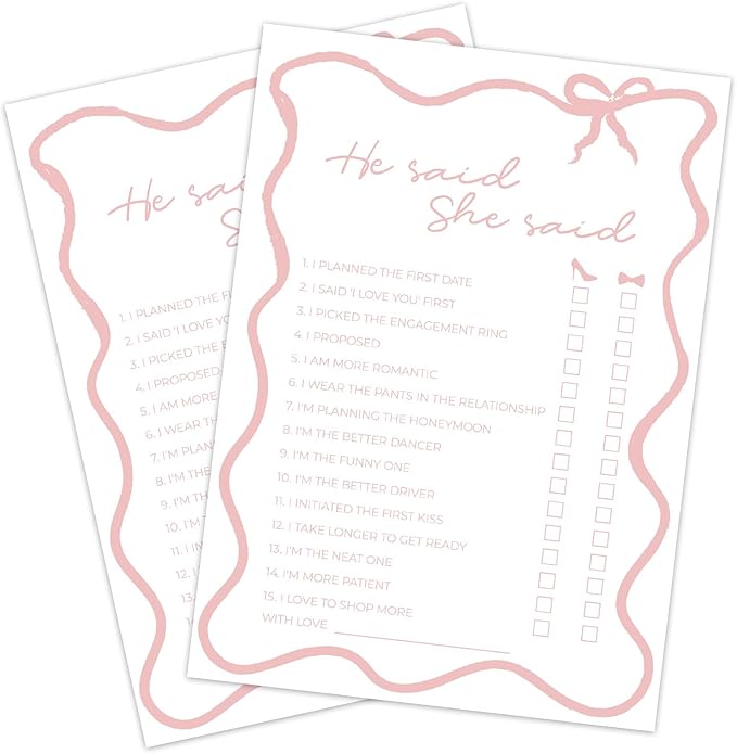 DEEKA 30 PCS Bridal Shower Games Card - Image 9