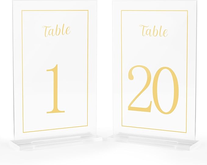 Acrylic Table Numbers 1-20 by Unknown