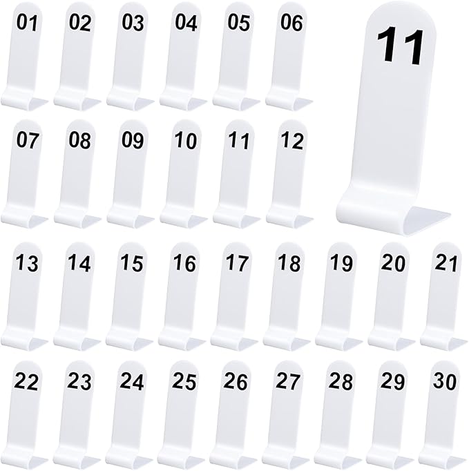 Tuanse 1-30 Table Order Numbers Restaurant Double Sided Acrylic Reception by Tuanse
