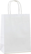 25 PCS Small Gift Bags White Kraft Paper Bag by ADIDOEVA