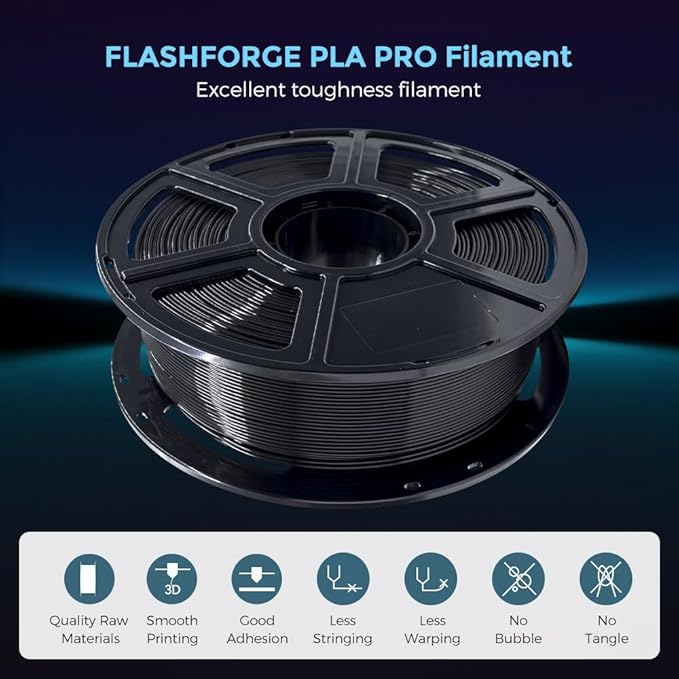 FLASHFORGE 3D Printer Filament, PLA PRO Filament 1.75mm, 1KG Spool, Dimensional - Image 2