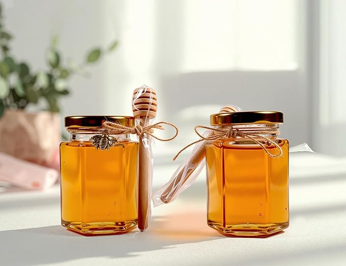 Adabocute 4oz Hexagonal Honey Jars - Image 3