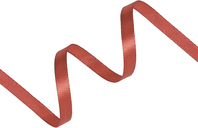 Copper Satin Ribbon 1/4 inch X Continuous 100 Yards, Single Face Polyester - Image 2