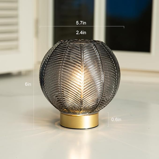 Battery Operated Lamp with Timer, Table Lamp Battery Powered, Small Cordless - Image 3